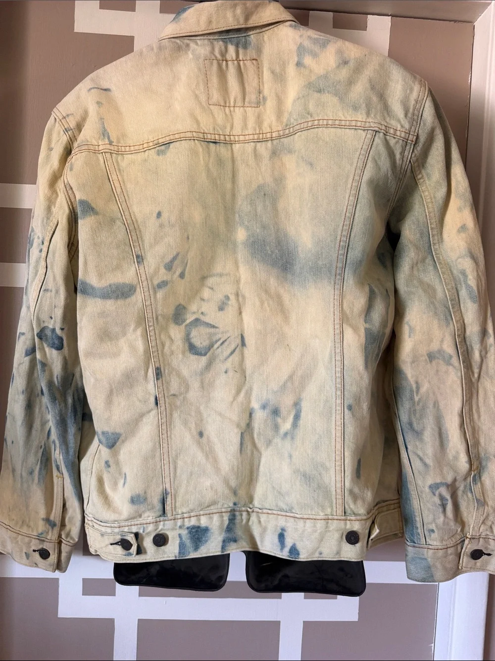 Levi's Vintage Men’s Type III Trucker Jacket in Tie-Dye/Acid Wash Finish, XL
